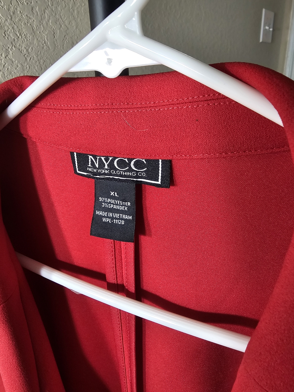 NYCC Red Women's Blazer Jacket - XL
